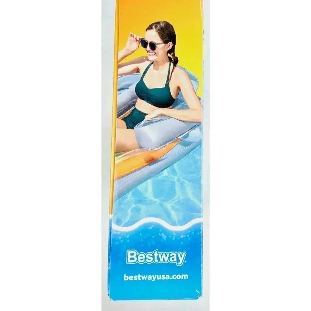 H2O Bestway Summer Colors Arm and Backrest Cup Holder Pool Floating Lounge NWB